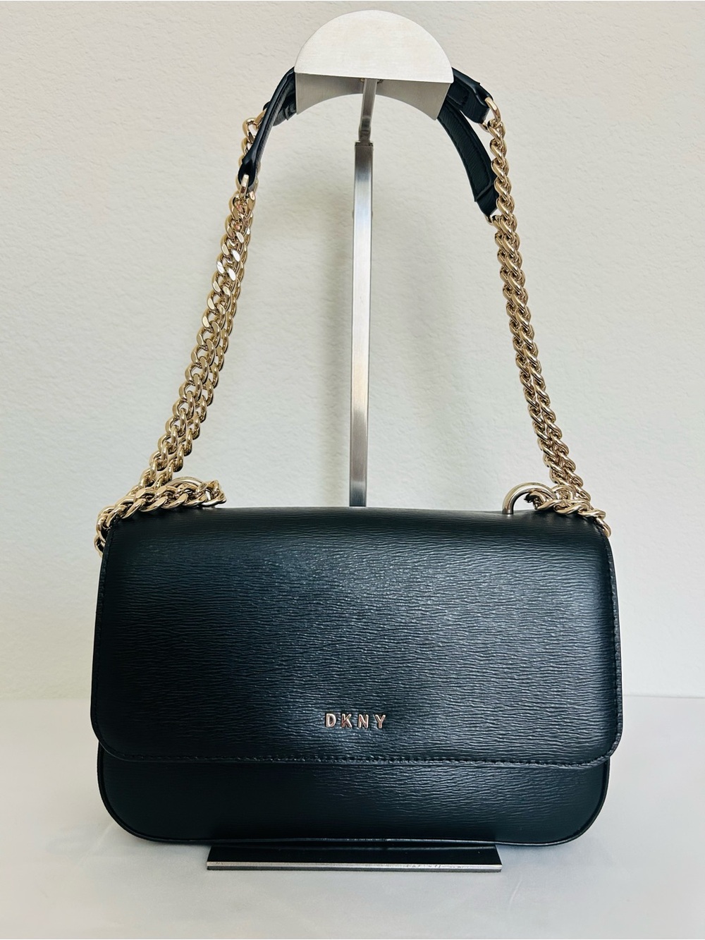 🖤DKNY🖤Black Leather Chain Convertible Shoulder Bag ~ NWT